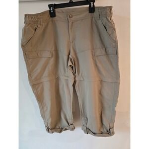 World Wide Sportsman Mens XL Khaki Convertible Zip Off Cargo Fishing Pants
